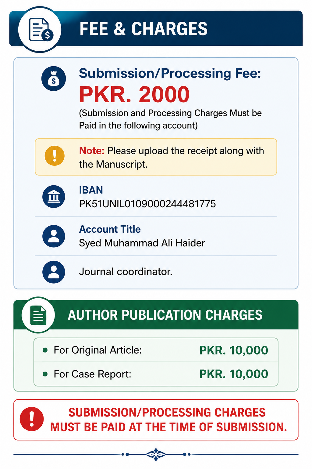 Fee & Charges