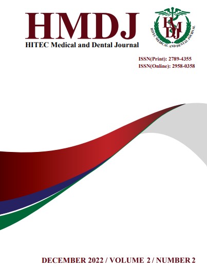 					View Vol. 2 No. 2 (2022): HITEC Medical and Dental Journal 
				